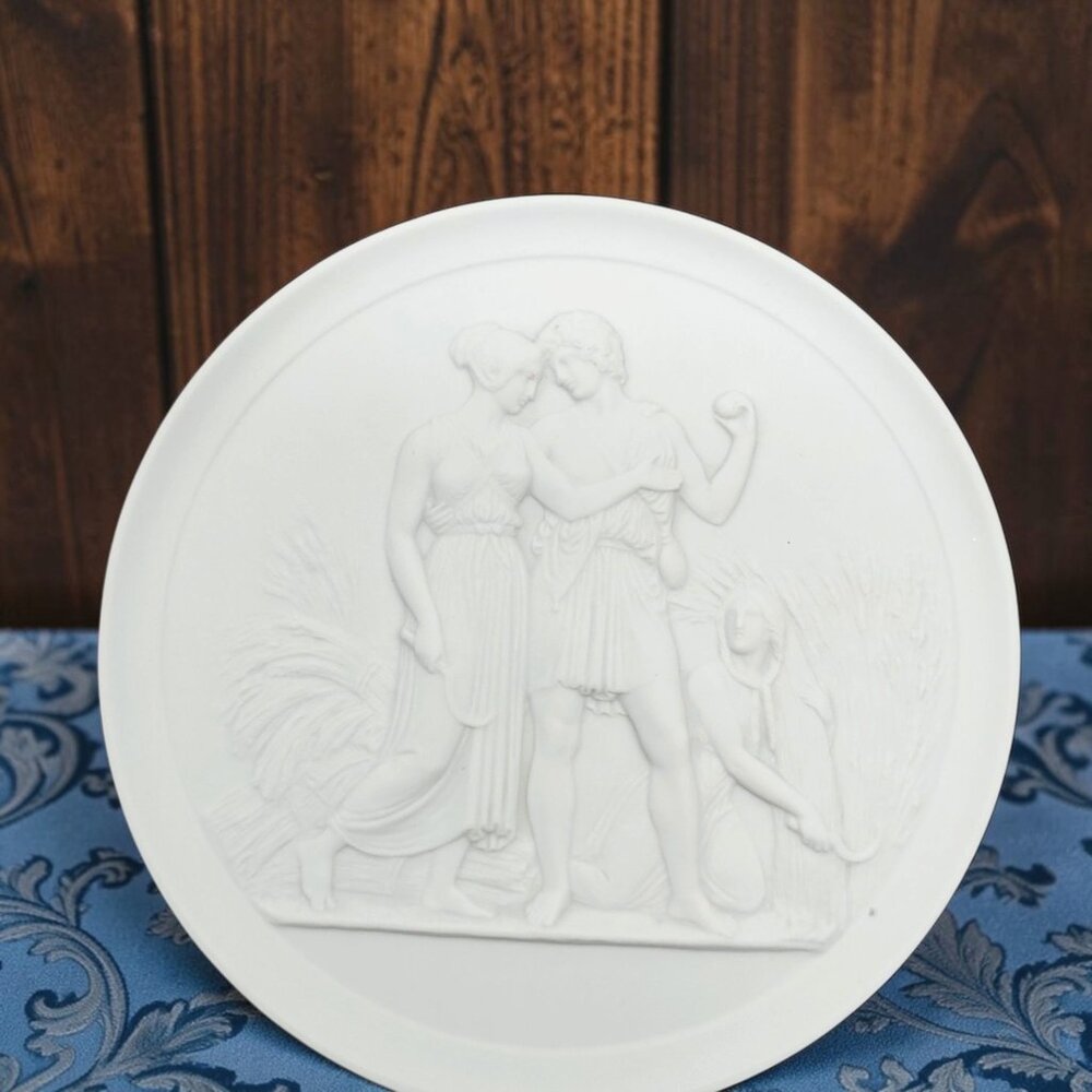 Thorvaldsen Royal Copenhagen Summer Youth Bisque Wall Plaque Seasons Denmark 70s